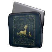 Qilin an der Erholung Golden Tapestes Laptopschutzhülle (Vorderseite Links)