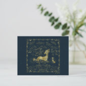 Qilin an der Erholung Golden Tapestes Postkarte (Stehend Vorderseite)
