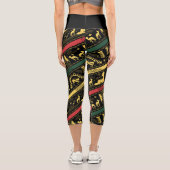 Qilin Layered Pattern Capri Leggings (Rückseite)
