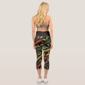 Qilin Layered Pattern Capri Leggings (Rückseite)