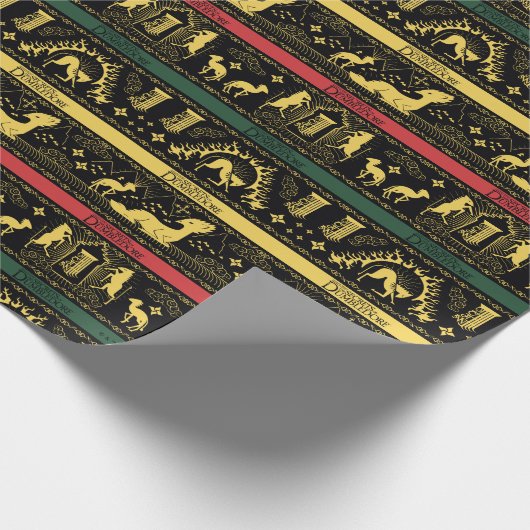 Qilin Layered Pattern Geschenkpapier (Ecke)