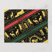 Qilin Layered Pattern Postkarte (Vorderseite)