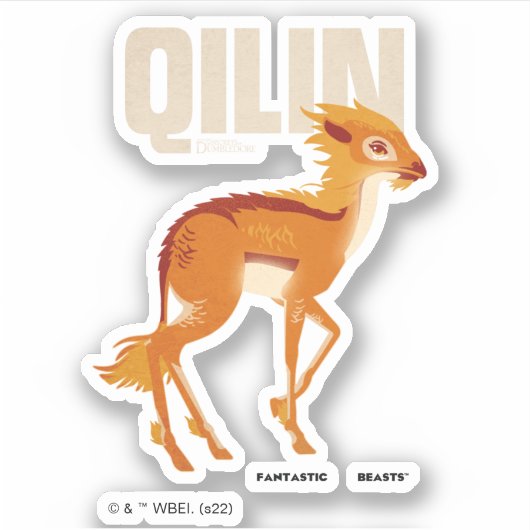 Qilin Vintage Graphic Aufkleber (Vorderseite)