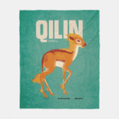 Qilin Vintage Graphic Fleecedecke (Vorderseite)