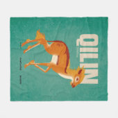 Qilin Vintage Graphic Fleecedecke (Vorderseite (Horizontal))