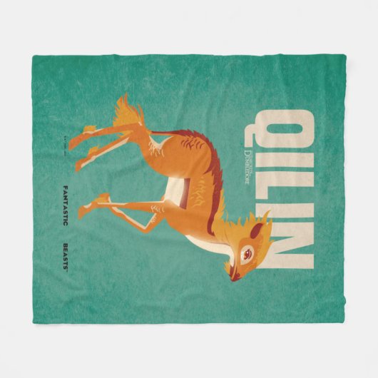 Qilin Vintage Graphic Fleecedecke (Vorderseite (Horizontal))