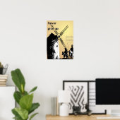 Qixote-Zitat-Ausdauerplakat Poster (Heimbüro)