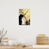 Qixote-Zitat-Ausdauerplakat Poster (Küche)