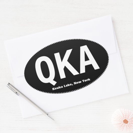 QKA Keuka Autoaufkleber Oval Ovaler Aufkleber (Umschlag)
