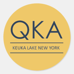 QKA Keuka Lake New York Runder Aufkleber