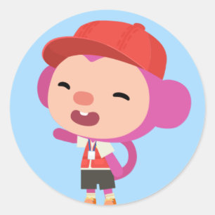 Qkids Momo-Aufkleber Runder Aufkleber