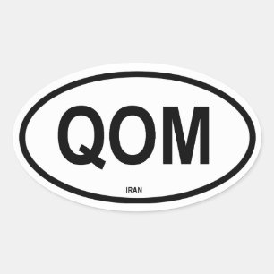 QOM OVALER AUFKLEBER