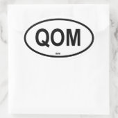 QOM OVALER AUFKLEBER (Tasche)