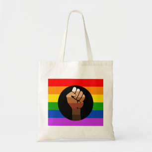 QPOC-Flag - Schwarze Faust Tragetasche