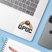 QPOC-Fortschrittsaufkleber Aufkleber (Laptop mit iPhone)
