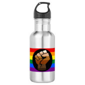 QPOC Pride Edelstahlflasche (Vorderseite)