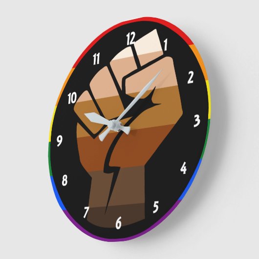 QPOC Pride Große Wanduhr (Winkel)