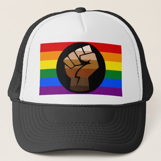 QPOC Pride Truckerkappe (Vorderseite)