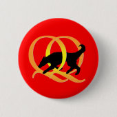 QQ spinnender Hund Button (Vorderseite)