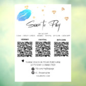 *~* QR 3 ZAHLUNG Diamanten LIPS Girly Glam Fensteraufkleber (Blatt 3)