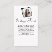 QR-Abschluss für Schwarz-weiße Uni Begleitkarte (Rückseite)