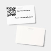Qr-Abzeichen Ausweis (Vorder- & Rückseite)