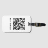 QR-Abzeichen Gepäckanhänger (Vorderseite (Horizontal))