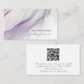 *~* QR Agate Lavender White Gold Glitzer AP66 Luxe Visitenkarte (Vorne/Hinten)