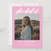 Qr Ankündigung eines modernen trendy Script-Abschl (Vorderseite)