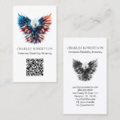 *~* QR AP16 American Flag Bald Eagle Foto Visitenkarte (Vorne/Hinten)