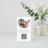 *~* QR AP16 American Flag FOTO Bald Eagle Visitenkarte (Stehend Vorderseite)
