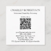 *~* QR AP16 American Flag USA . Bald Eagle Quadratische Visitenkarte (Rückseite)