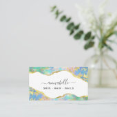 *~* QR AP26 OPAL Rainbow Gold Glitzer Ethereal  Visitenkarte (Stehend Vorderseite)