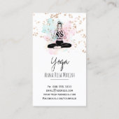 *~* QR AP33 Rainbow Spiritual Chakra Yoga Visitenkarte (Rückseite)