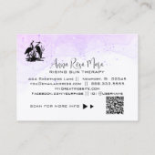 *~* QR AP46 Elegant Ethereal Beach Marsh Heron Visitenkarte (Rückseite)