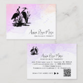 *~* QR AP46 Elegant Ethereal Beach Marsh Heron Visitenkarte (Vorne/Hinten)