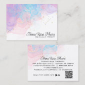 *~* QR AP46 Elegantes Ethereal Magisches Glitzer L Visitenkarte (Vorne/Hinten)