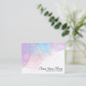 *~* QR AP46 Elegantes Ethereal Magisches Glitzer L Visitenkarte (Stehend Vorderseite)