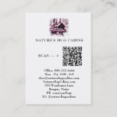 *~* QR AP49 Rustic Cabin Hütte Lodge Visitenkarte (Rückseite)