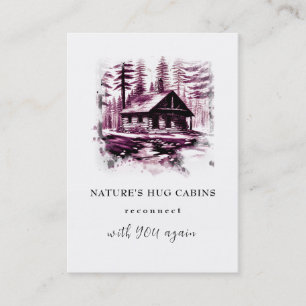 *~* QR AP49 Rustikale Hütte Cottage Lodge Visitenkarte
