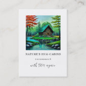 *~* QR AP49 Summer Stream Rustic Cabin Hütte Visitenkarte (Vorderseite)