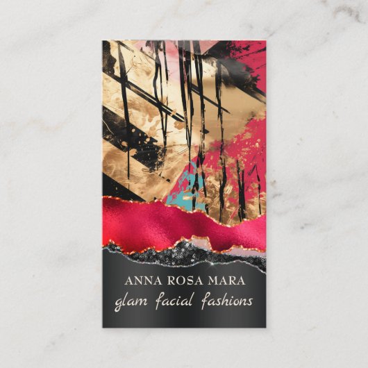 *~* QR AP5 Glam Punk Luxe 4 Fashion Bold Beauty Visitenkarte (Vorderseite)