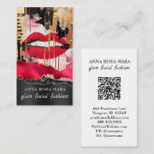 *~* QR AP5 Glam Punk Luxe 7 Fashion Bold Beauty Visitenkarte (Vorne/Hinten)