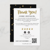 *~* QR AP8 DANK YOU Gold Star Review Begleitkarte (Vorne/Hinten)