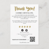 *~* QR AP8 DANK YOU Gold Star Review Begleitkarte (Vorderseite)
