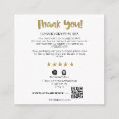 *~* QR - AP8 DANK YOU Gold Star Review Begleitkarte (Vorderseite)