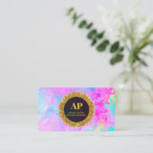 *~ QR AP93 Neon bOLD Abstrakt Business Card Visitenkarte (Stehend Vorderseite)