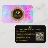 *~ QR AP93 Neon bOLD Abstrakt Business Card Visitenkarte (Vorne/Hinten)