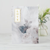 *~ QR AR26 LIEBE Bouquet UAWG Vintage Wedding Einladung (Stehend Vorderseite)