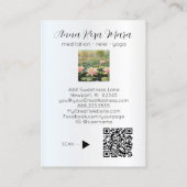 *~* QR Art Lotus Water Lily Nature Blume AP67 Visitenkarte (Rückseite)